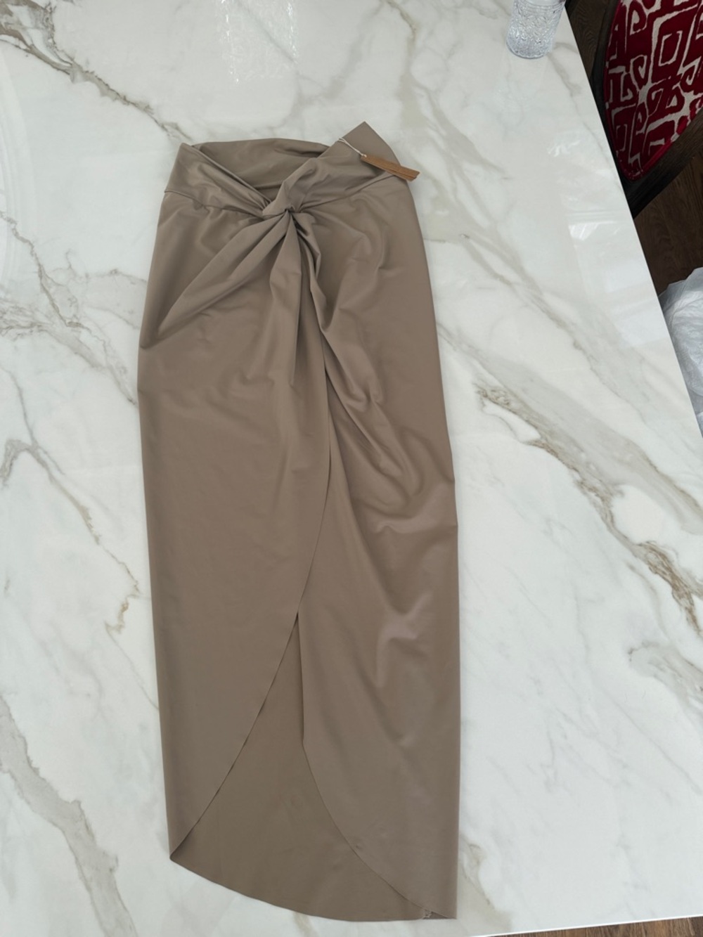 Skims Sarong Skirt in Taupe